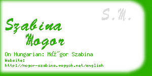 szabina mogor business card